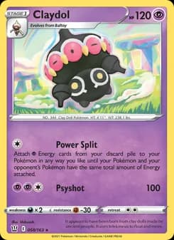 Claydol card in English