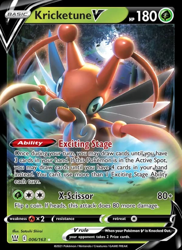 Kricketune V card in English