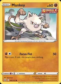 Mankey card in English