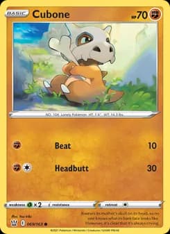 Cubone card in English
