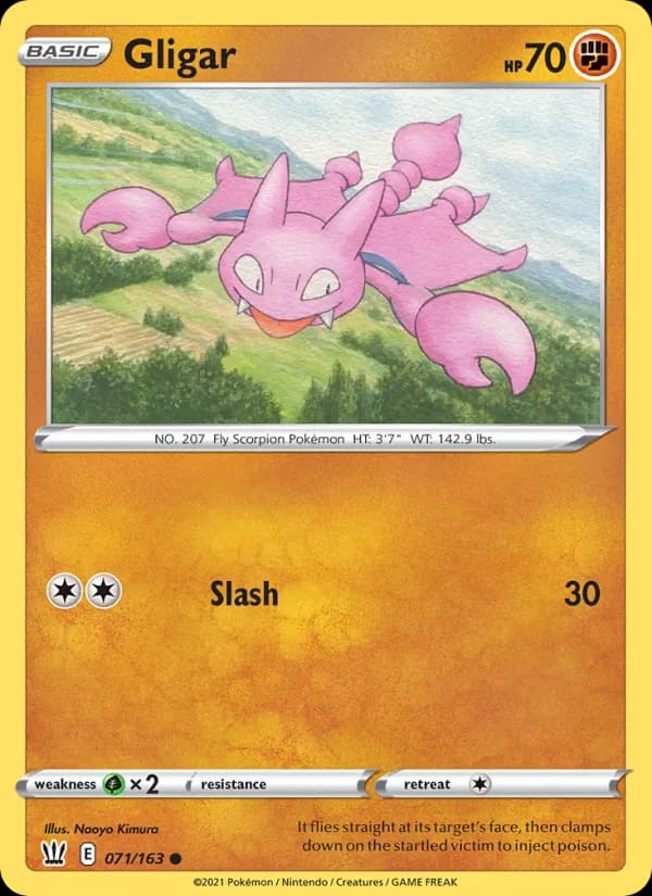 Gligar card in English