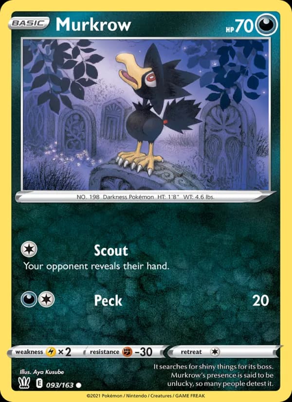 Murkrow card in English
