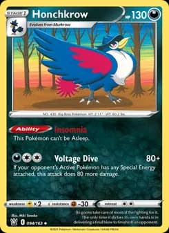 Honchkrow card in English