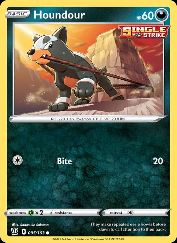 Houndour card in English