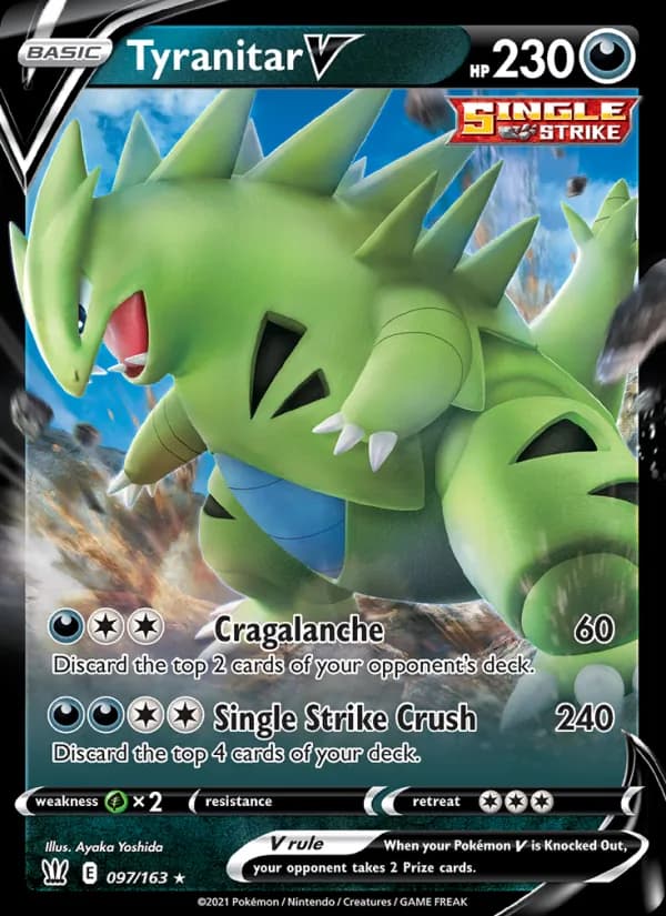 Tyranitar V card in English