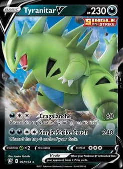 Tyranitar V card in English