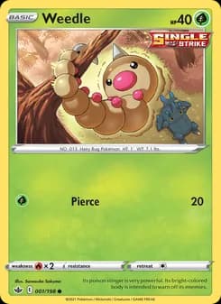 Weedle card in English