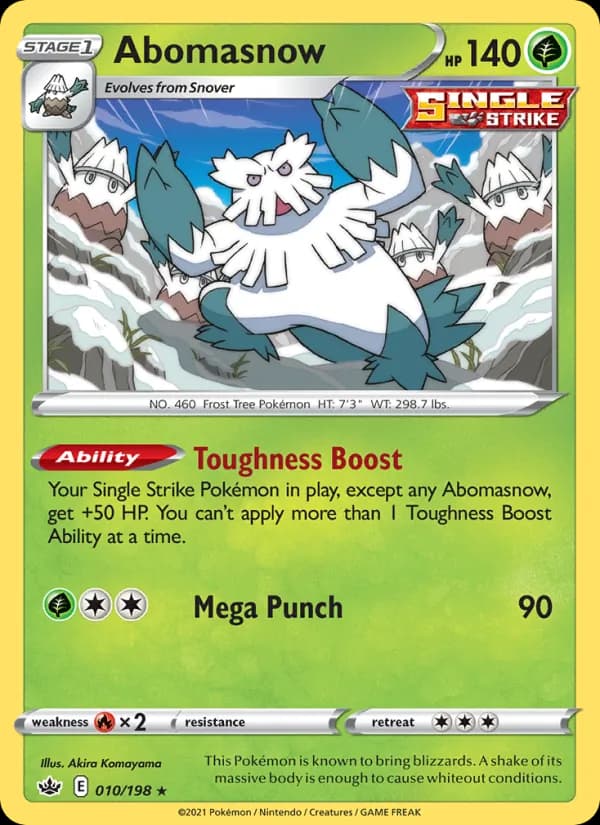 Abomasnow card in English