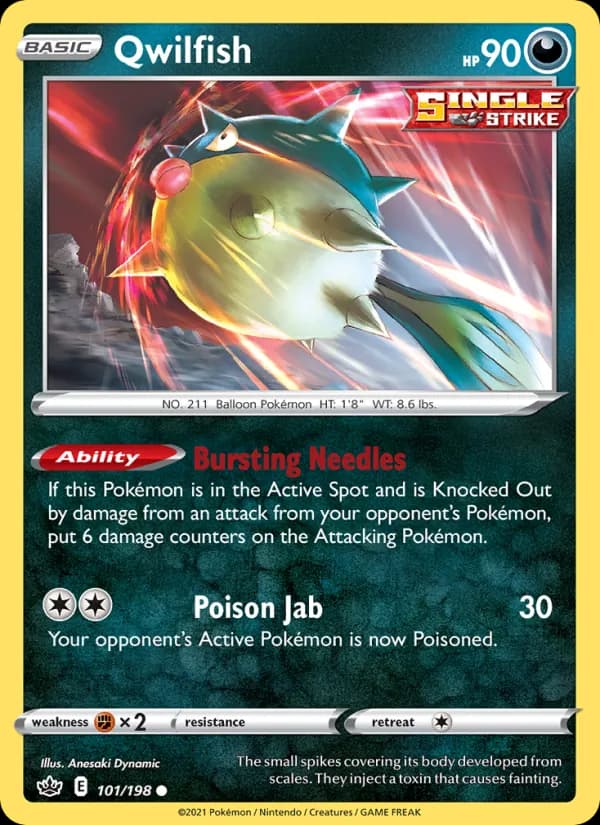 Qwilfish card in English