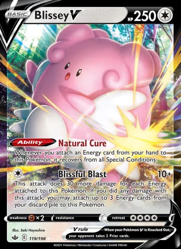 Blissey V card in English