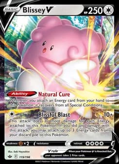 Blissey V card in English