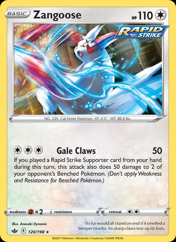 Zangoose card in English
