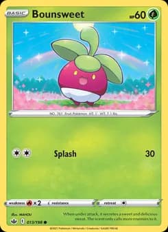 Bounsweet card in English