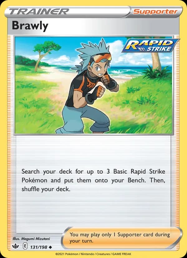 Brawly card in English