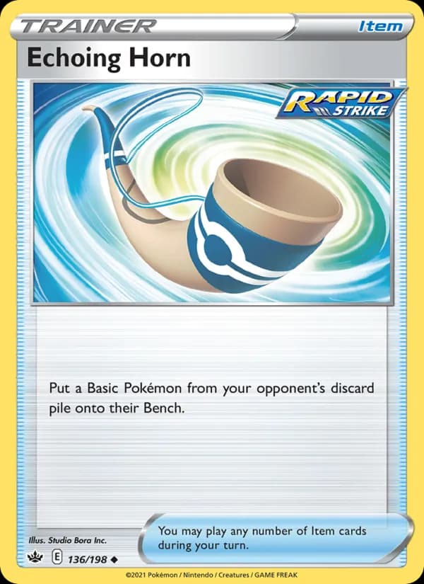 Echoing Horn card in English