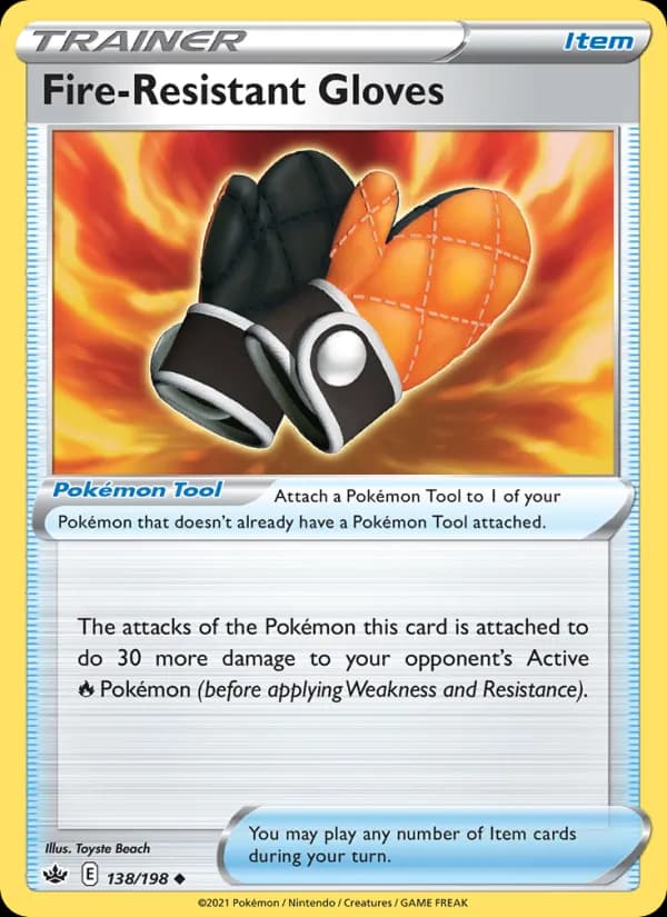 Fire-Resistant Gloves card in English
