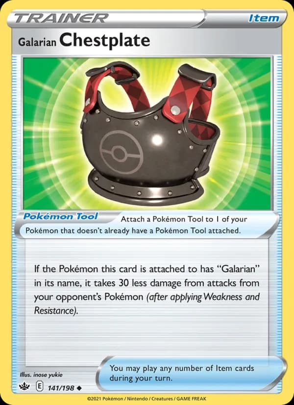 Galarian Chestplate card in English