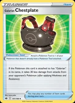 Galarian Chestplate card in English