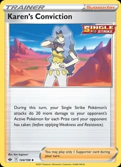 Karen's Conviction card in English