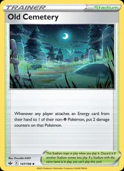 Old Cemetery card in English