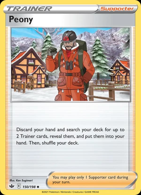 Peony card in English