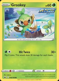 Grookey card in English
