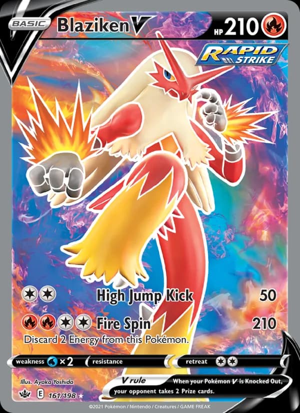 Blaziken V card in English