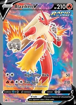 Blaziken V card in English