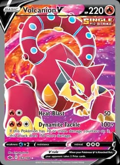 Volcanion V card in English
