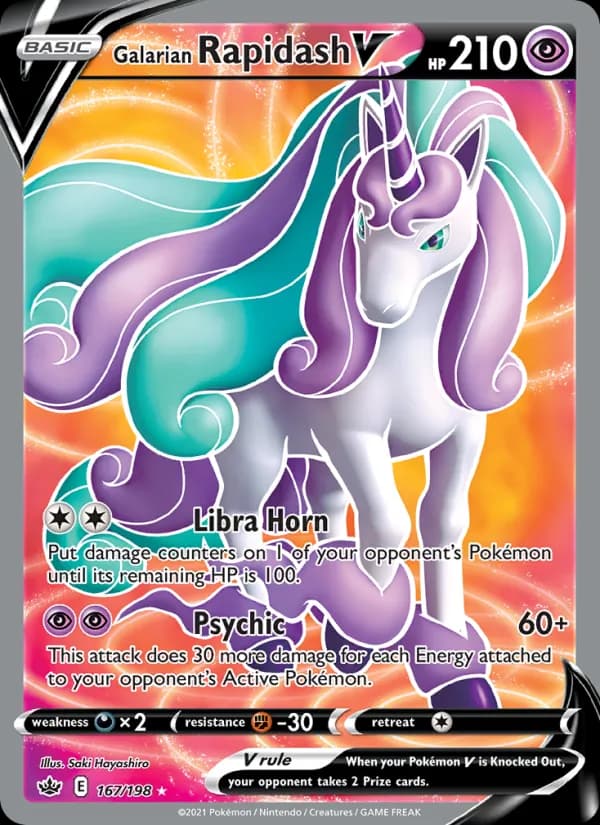 Galarian Rapidash V card in English