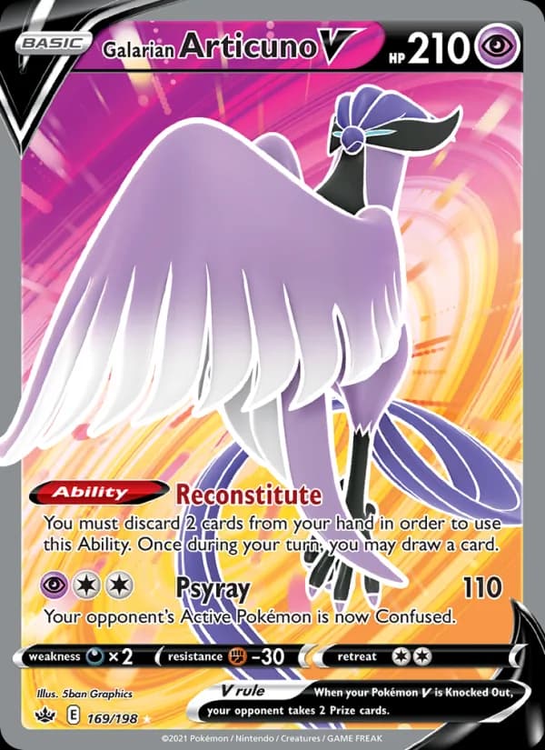Galarian Articuno V card in English