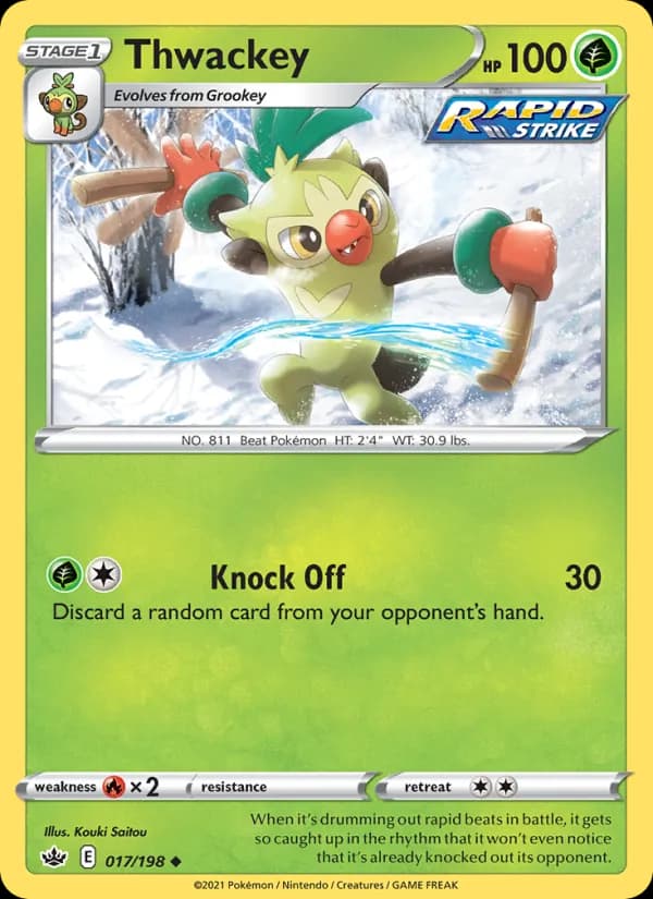 Thwackey card in English