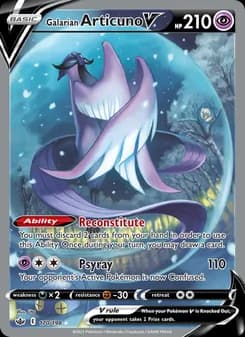 Galarian Articuno V card in English