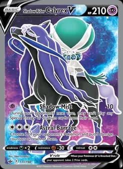 Shadow Rider Calyrex V card in English