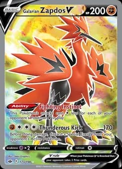 Galarian Zapdos V card in English