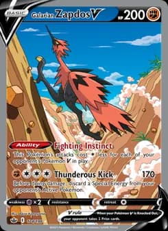 Galarian Zapdos V card in English