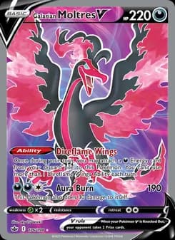 Galarian Moltres V card in English