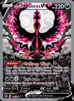 Galarian Moltres V card in English