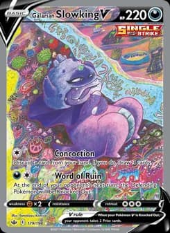 Galarian Slowking V card in English