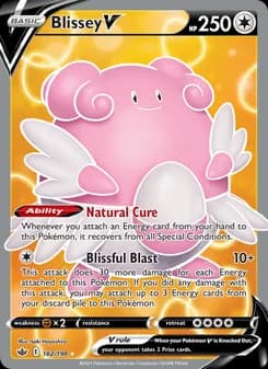 Blissey V card in English
