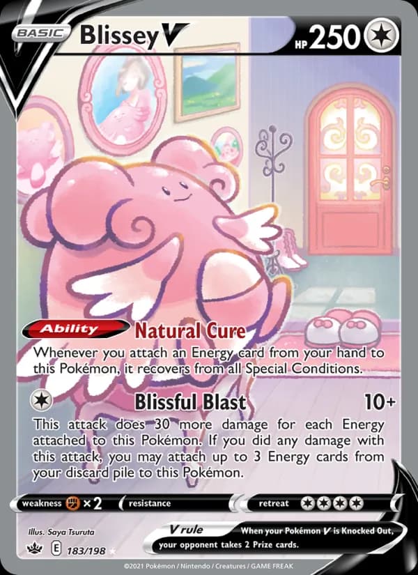 Blissey V card in English
