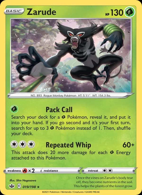 Zarude card in English