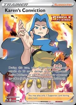 Karen's Conviction card in English