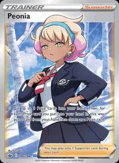 Peonia card in English