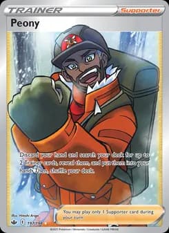 Peony card in English