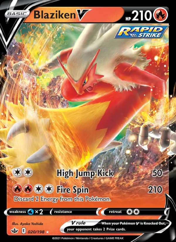 Blaziken V card in English