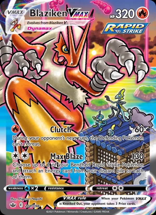 Blaziken VMAX card in English