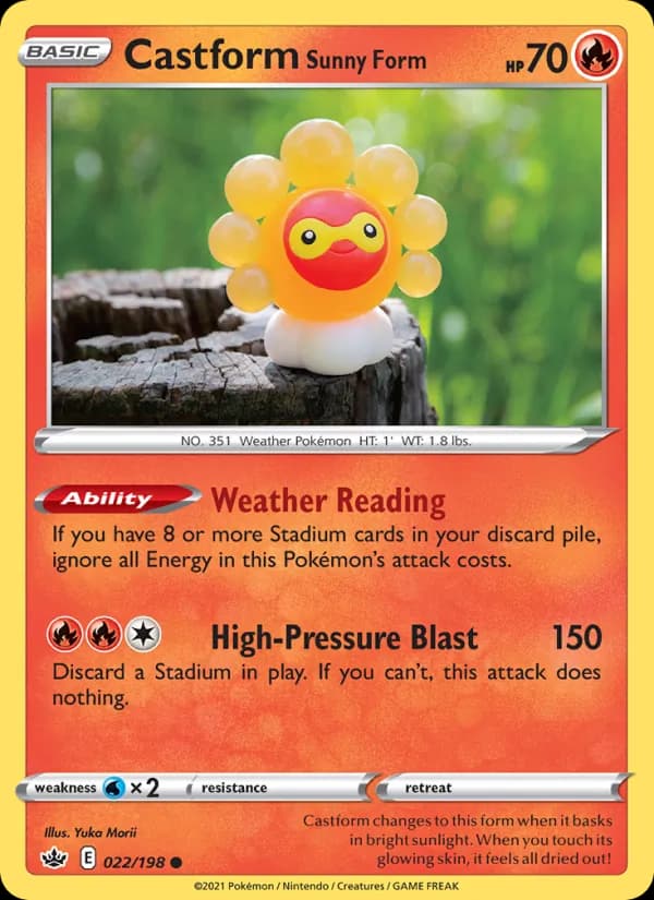 Castform Sunny Form card in English