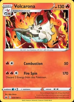 Volcarona card in English