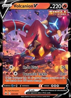 Volcanion V card in English
